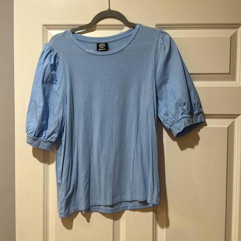 Blue business casual shirt